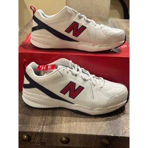 New Balance 608v5 Mens 12 4E Extra Wide Training Shoes White Navy Red MX608HR5